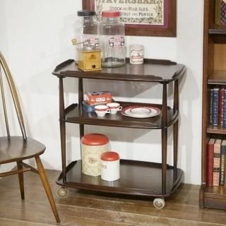 英国イギリス ビンテージ家具 ERCOL アーコール トローリー 3段 ワゴン テーブル キャスター付き B504