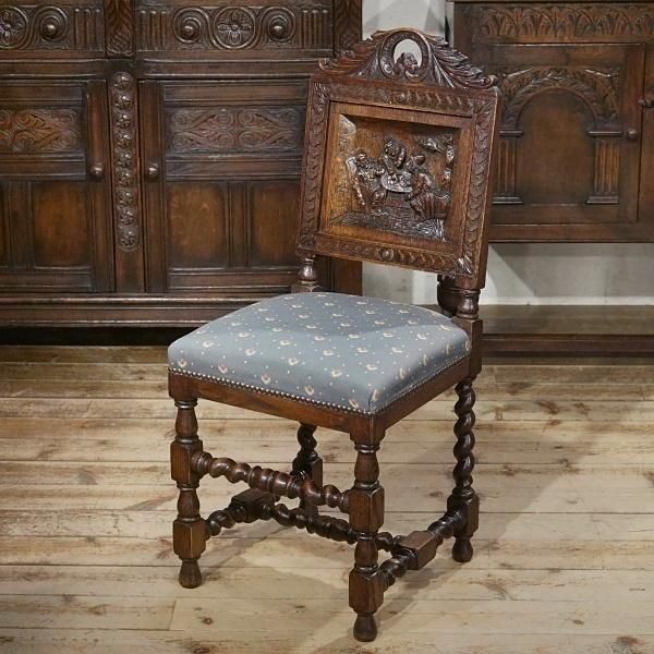 英国アンティークツイストレッグチェア 英国アンティーク|ツイストレッグチェア - Q'S ANTIQUES