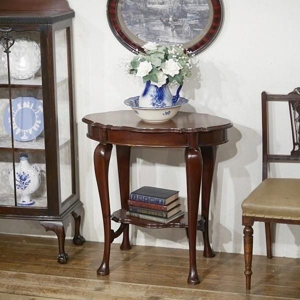 Jマホガニー アンティークテーブル アンティークテーブル | 花台マホガニー - Q'S ANTIQUES