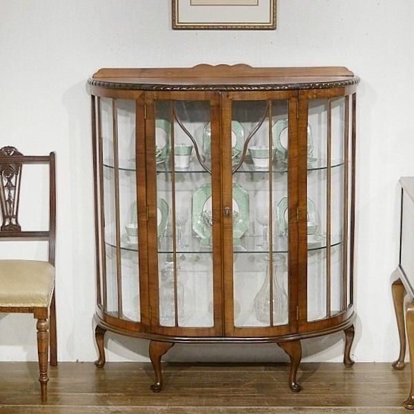 英国アンティーク|ディスプレイキャビネット - Q'S ANTIQUES