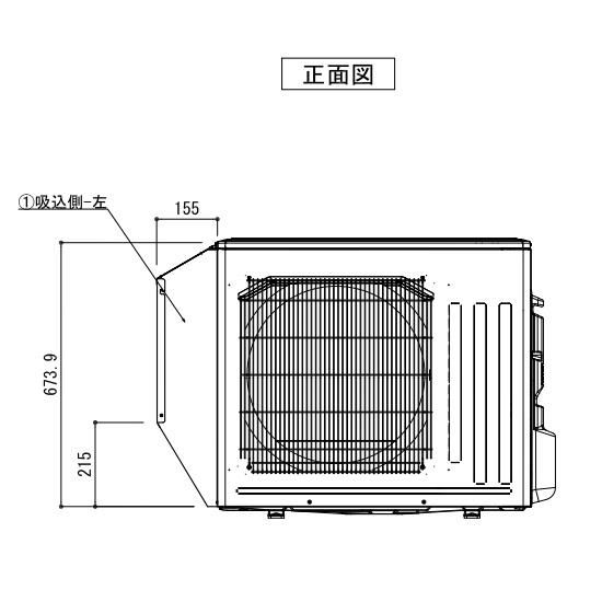 三菱エアコン室外機用OP】 室外機 防雪フード 左側 - TSUCHIYA 三菱エアコン室外機用OP】 室外機 防雪フード 左側 - TSUCHIYA