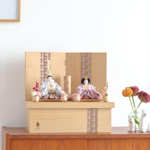 ことのひな人形　はな　麻の葉　収納