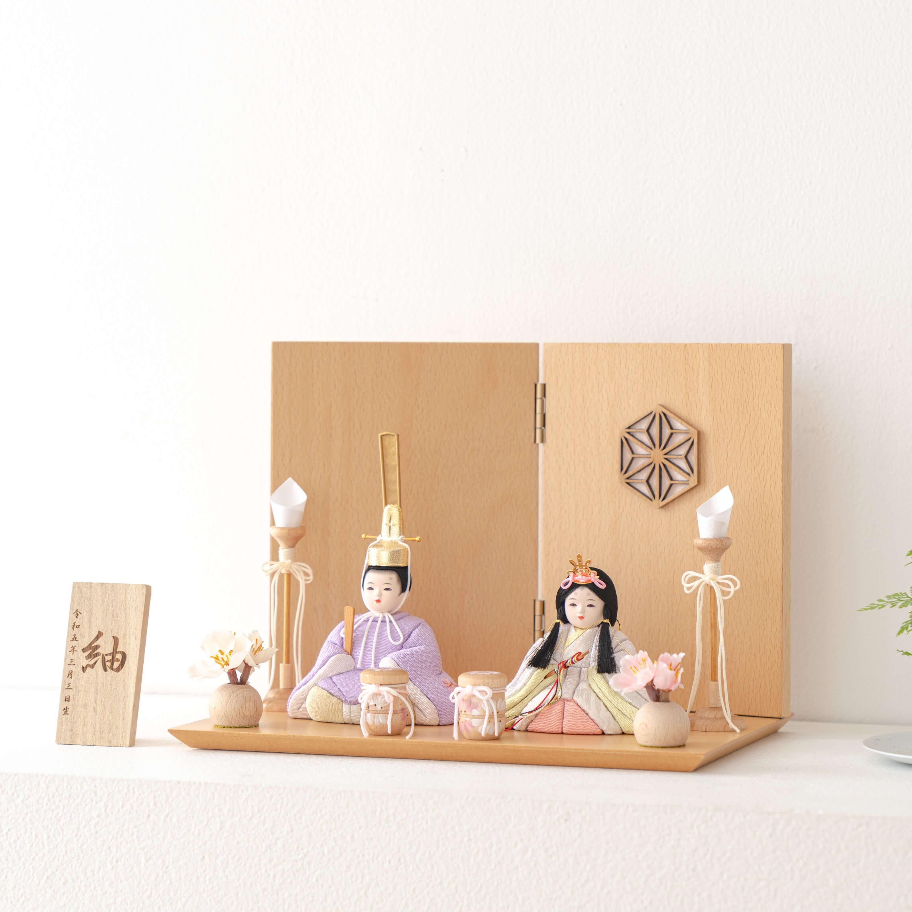 コンパクトでかわいい「ことの木目込ひな」 コンパクトでかわいい「ことの木目込ひな」