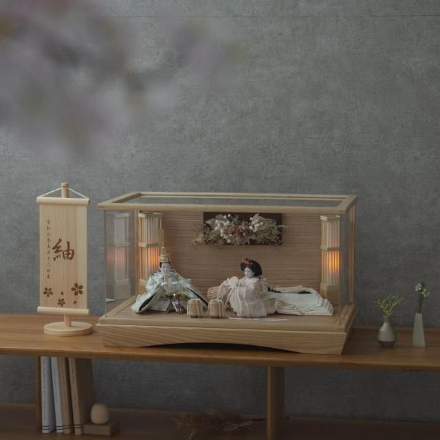 ことの平安ひな　このは　華　円ケース　駿河行燈付