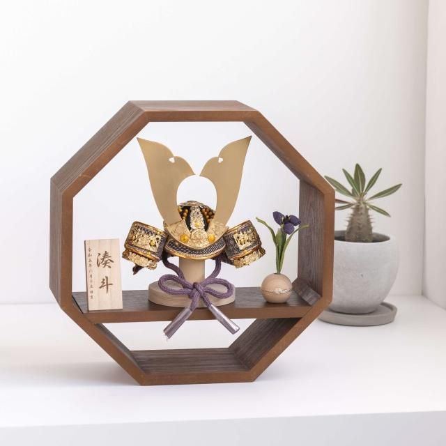 KOTO×悠雅コラボ兜　金大鍬　八角　ブラウン