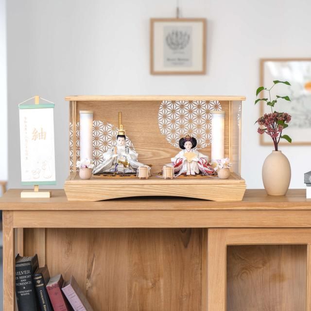 ことのつぼみシリーズ　そら　麻の葉　円ケース　円柱行燈付