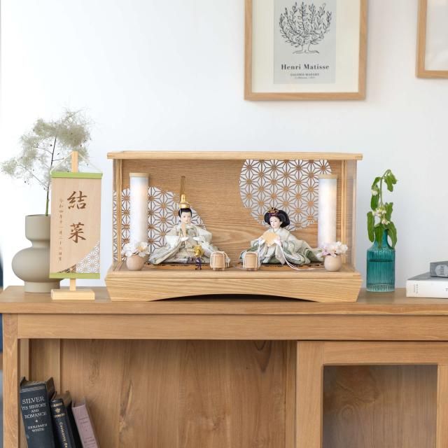 ことのつぼみシリーズ　このは　麻の葉　円ケース　円柱行燈付