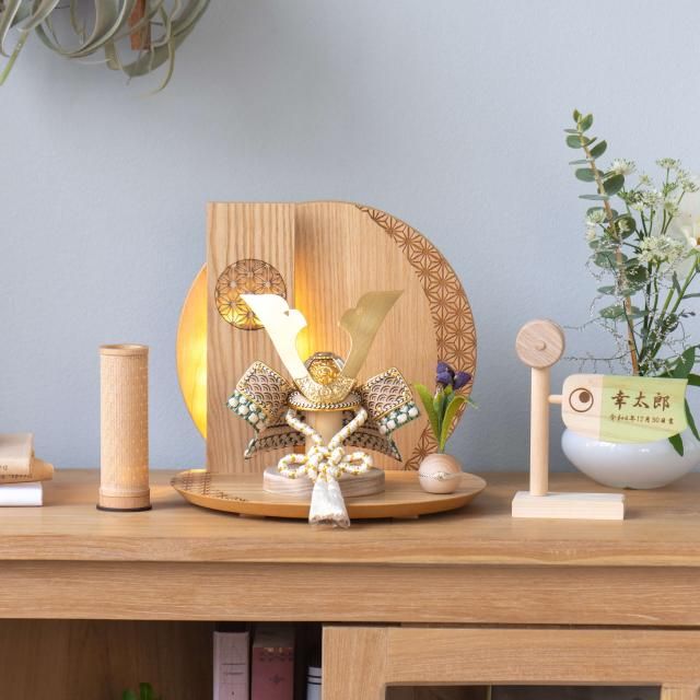 ことのオリジナル兜　だいち　灯円麻の葉衝立N