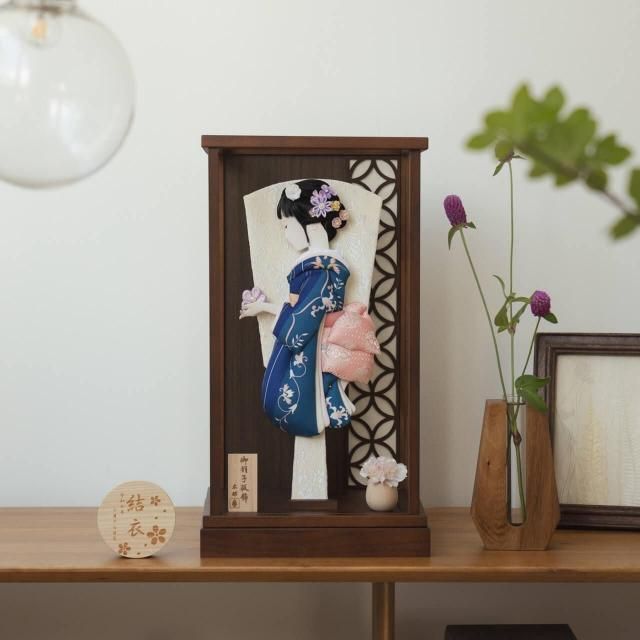 飾り物　羽子板 楽天市場】羽子板 初正月 ケース入り(9号 つまみ細工 羽子板