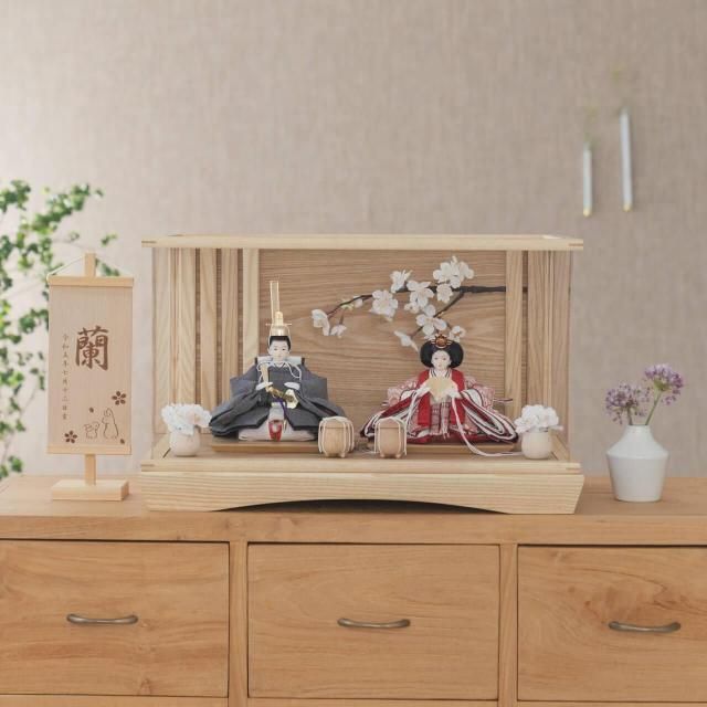 ことのひな人形　ろまん　円ケース　桜　N