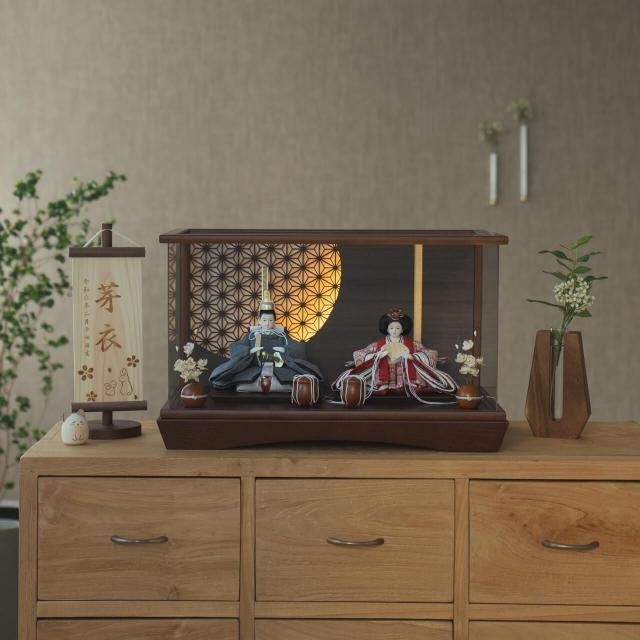 ことのひな人形　ろまん　灯円ケース　円麻の葉　BB