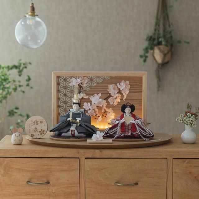 ことのひな人形　ろまん　灯衝立　桜　N