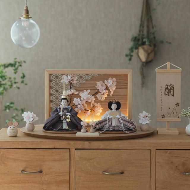 ことのひな人形　すず　灯衝立　桜　N