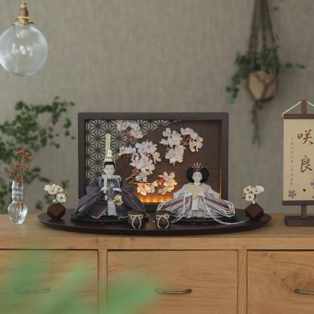 ことのひな人形　すず　灯衝立　桜　B 