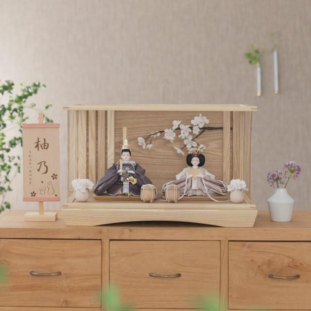 ことのひな人形　すず　桜　円ケース　N