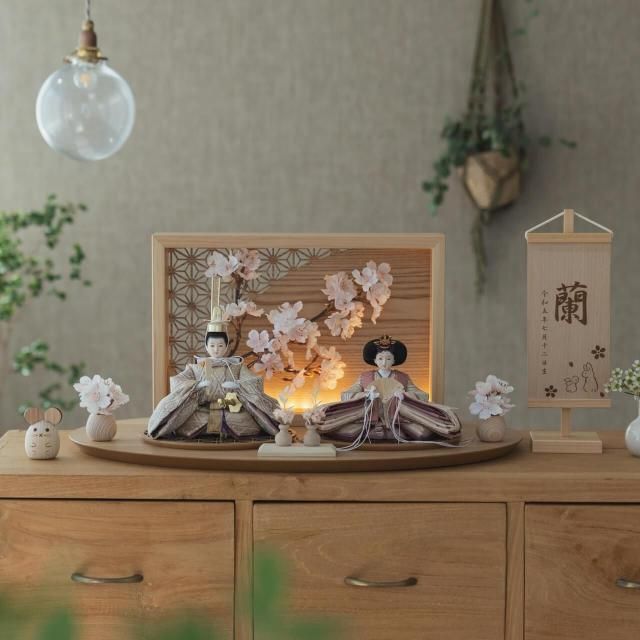 ことのひな人形　れい　灯衝立　桜　N