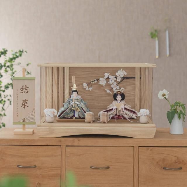 ことのひな人形　ゆうか　桜　円ケース　N