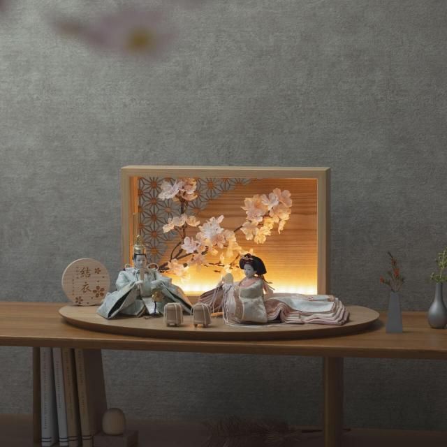 ことの平安ひな　そら　灯衝立　桜　N