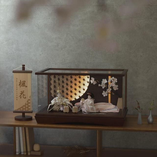 ことの平安ひな　はな　灯円ケース　円麻の葉　BB