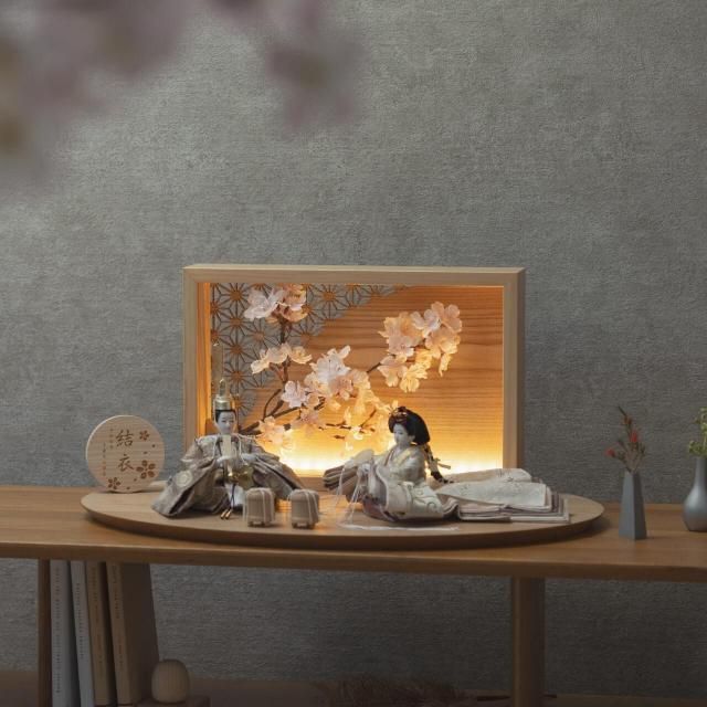 ことの平安ひな　つき　灯衝立　桜　N
