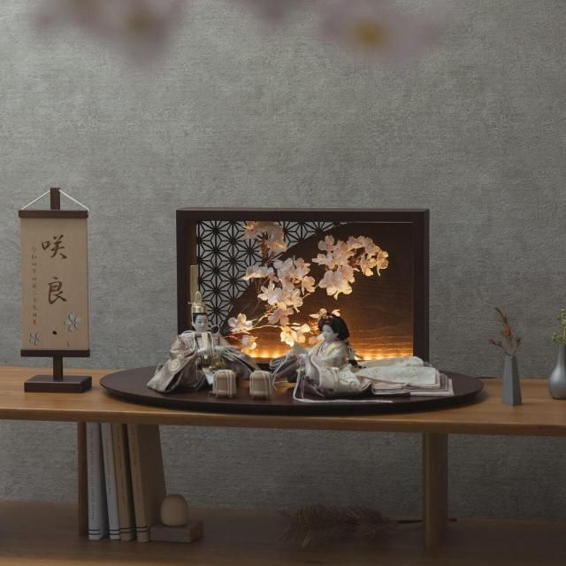 ことの平安ひな　つき　灯衝立　桜　B