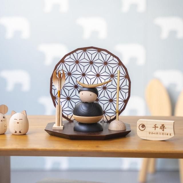 ことの木製鎧　伊達政宗　衝立B　麻の葉