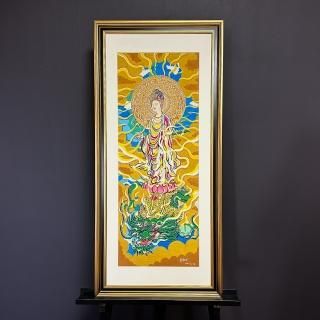 額　美術品　騎龍観音　額縁 額美術品騎龍観音額縁