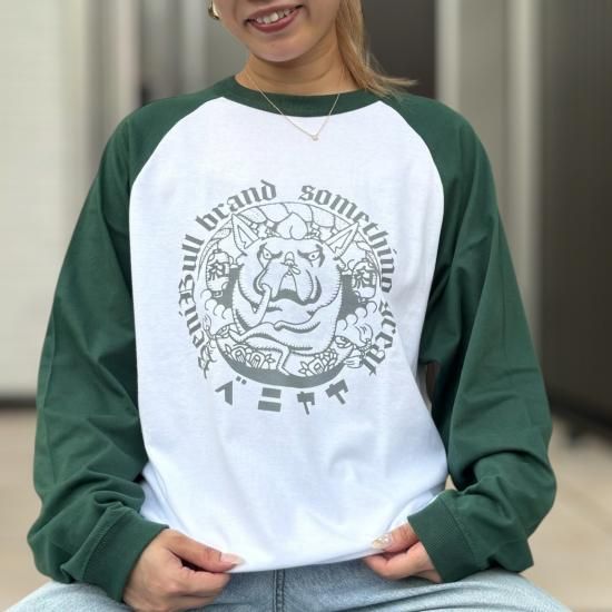 ベニヤヤグリーン【ラグランロンT】 - 紅谷屋 -beniyaya-