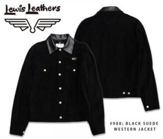 318öٻߡLewis Leathers/륤쥶ۥ쥶㥱å#988: BLACK SUEDE WESTERN JACKET