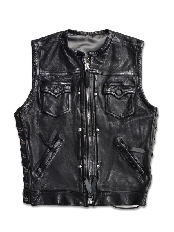 【SKULL FLIGHT/スカルフライト】ベスト/LEATHER CLUB VEST