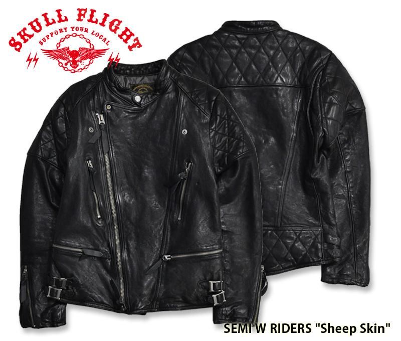 POLYESTEIndianインディアン Sheep Skin W Riders Jacket