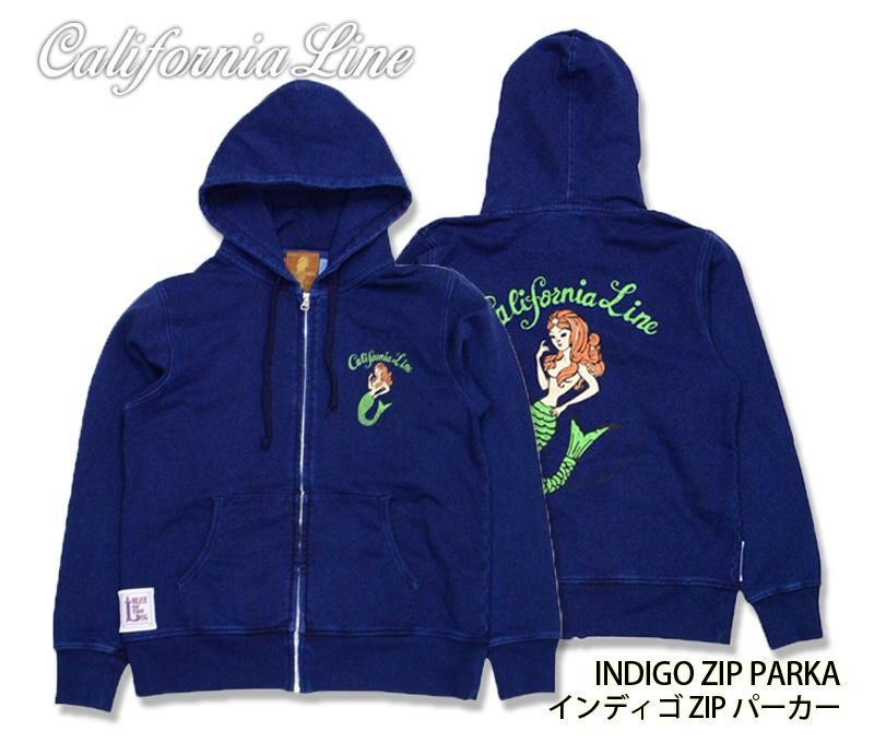 CALIFORNIA LINE/カリフォルニアライン】インディゴ染めZIP