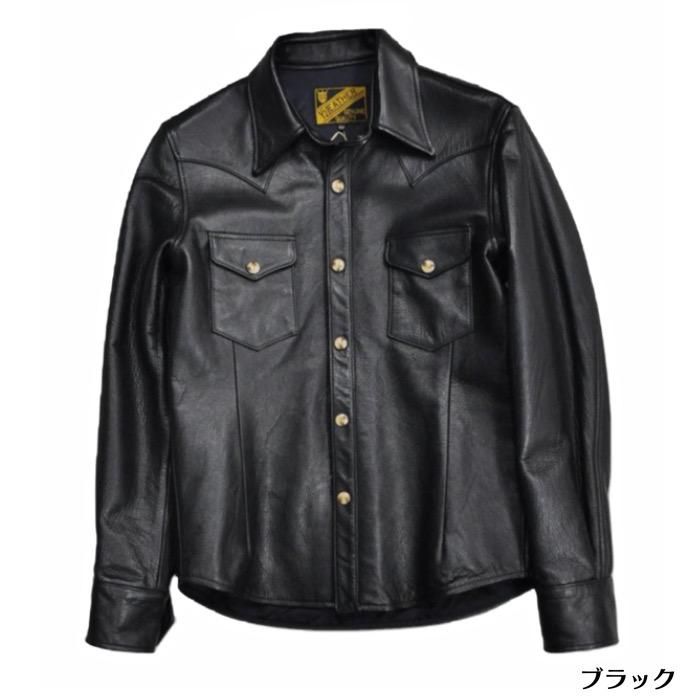 Y'2 LEATHER/ワイツーレザー】レザーシャツ/ SS-13 STEER OIL WESTERN