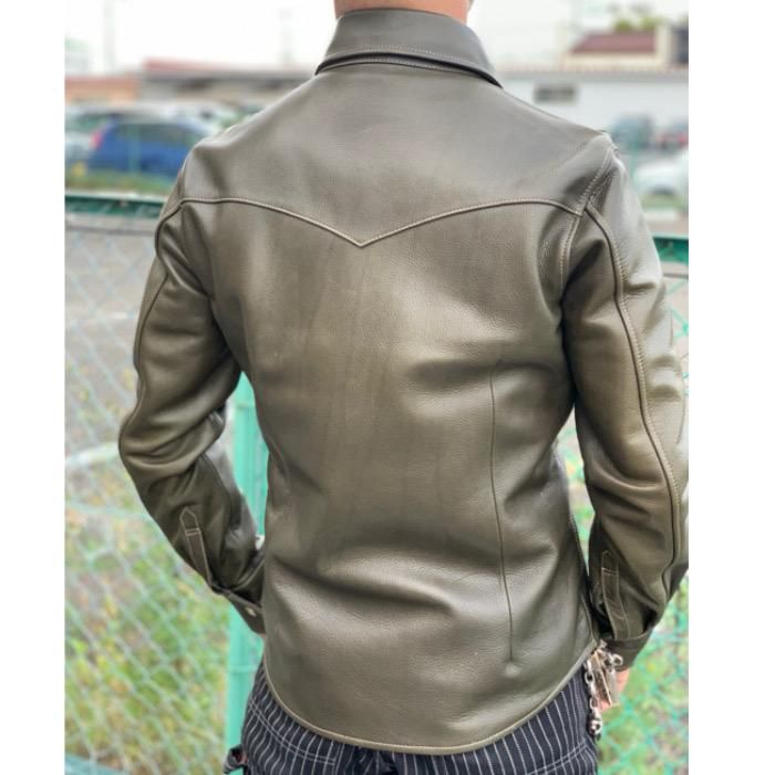 Y'2 LEATHER/ワイツーレザー】レザーシャツ/ SS-13 STEER OIL Y'2 LEATHER/ワイツーレザー】レザーシャツ/ SS-13 STEER OIL