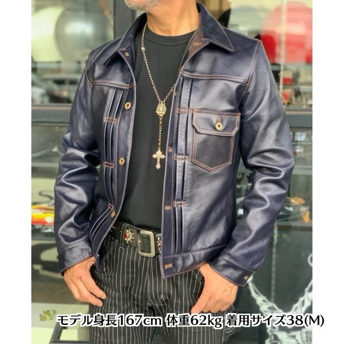 Y'2 LEATHER/ワイツーレザー】レザージャケット/IB-140 INDIGO Y'2 LEATHER/ワイツーレザー】レザージャケット/IB-140 INDIGO