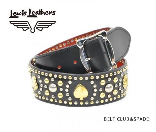 Lewis Leathers/ルイスレザーズ】スタッズベルトBELT CLUB&SPADE Lewis Leathers/ルイスレザーズ】スタッズベルトBELT CLUB&SPADE