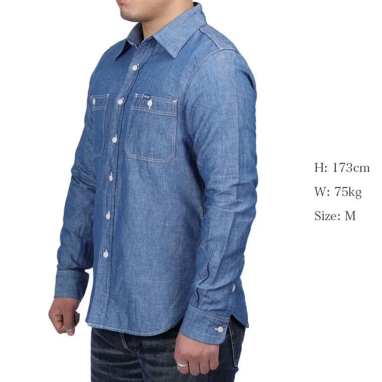 IRON HEART アイアンハート ヘビーシャンブレー ワークシャツ サイズL IRON HEART アイアンハート ヘビーシャンブレー ワークシャツ 半袖 L