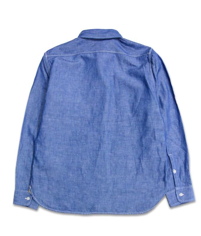 IRON HEART アイアンハート ヘビーシャンブレー ワークシャツ サイズL IRON HEART/アイアンハート】 半袖シャツ/ ヘビー セルビッチ