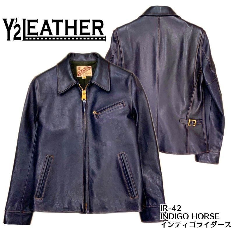 Y'2 LEATHER/ワイツーレザー】レザージャケット/IR-42 INDIGO Y'2 LEATHER/ワイツーレザー】レザージャケット/IR-42 INDIGO