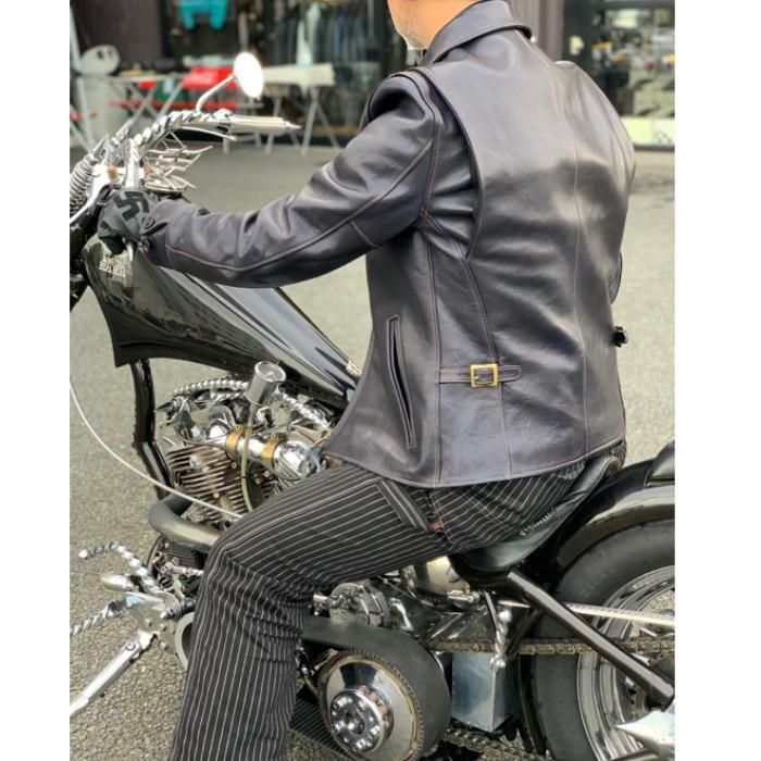 Y'2 LEATHER/ワイツーレザー】レザージャケット/IR-42 INDIGO Y'2 LEATHER/ワイツーレザー】レザージャケット/IR-42 INDIGO