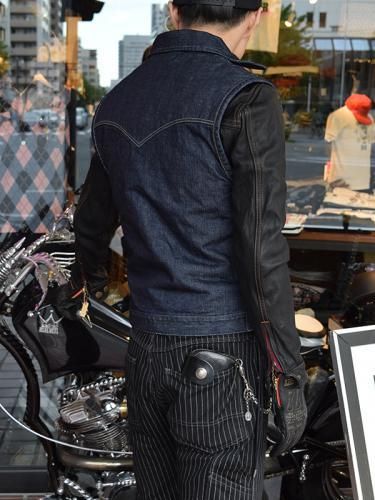 SKULL FLIGHT/スカルフライト】ベスト/DENIM CLUB ZIP VEST SKULL FLIGHT/スカルフライト】ベスト/DENIM CLUB ZIP VEST