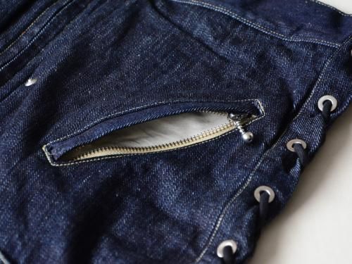 SKULL FLIGHT/スカルフライト】ベスト/DENIM CLUB ZIP VEST