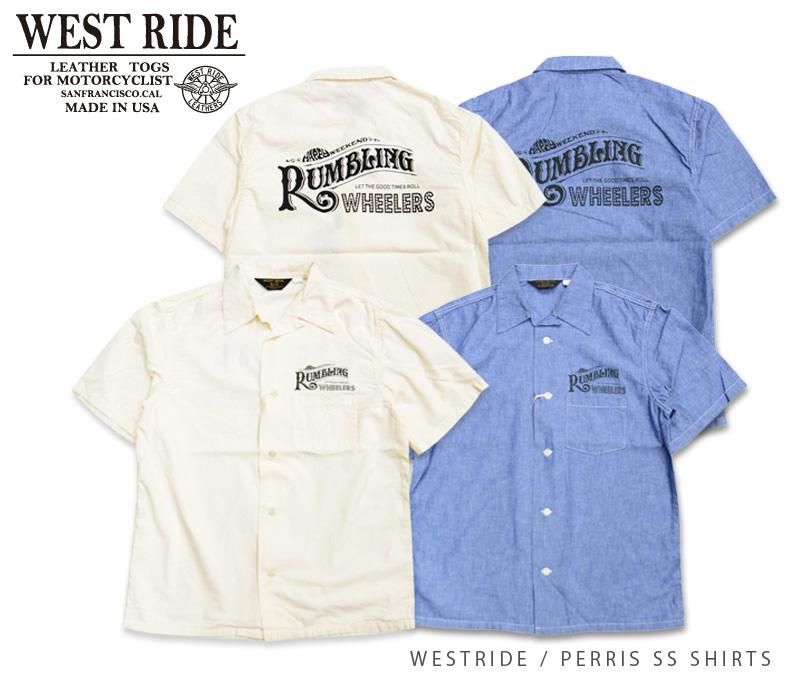 WESTRIDE RUMBLING WHEELERS 半袖ワークシャツ