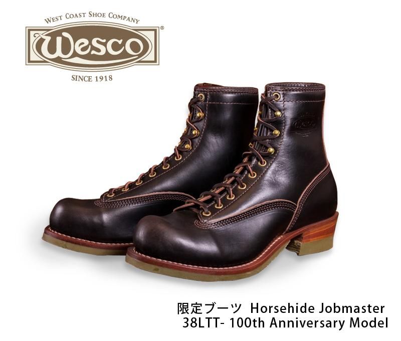 Wesco/ウエスコ】限定ブーツ/Horsehide Jobmaster 38LTT- 100th