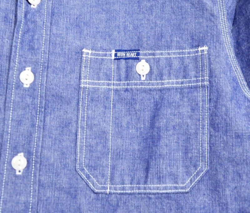 IRON HEART アイアンハート ヘビーシャンブレー ワークシャツ サイズL IRON HEART アイアンハート ヘビーシャンブレー ワークシャツ サイズL