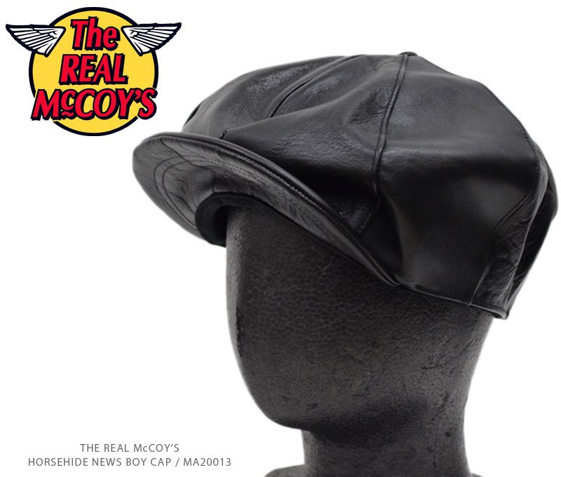 The REAL McCOY'S】 HORSEHIDE NEWS BOY CAP / MA20013