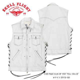 SKULL FLIGHT/ե饤ȡۥ٥/HARD PIQUE CLUB ZIP VEST 