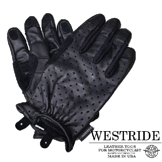 【WESTRIDE/ウエストライド】グローブ/PUNCHING LEATHER GLOVE PA-004