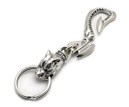 【TRAVIS WALKER/トラヴィスワーカー】キーチェーン/KCS066:MEDIUM HOOK W/PIT BULL KEY CHAIN　 REAL DEAL仙台（リアルディール仙台）