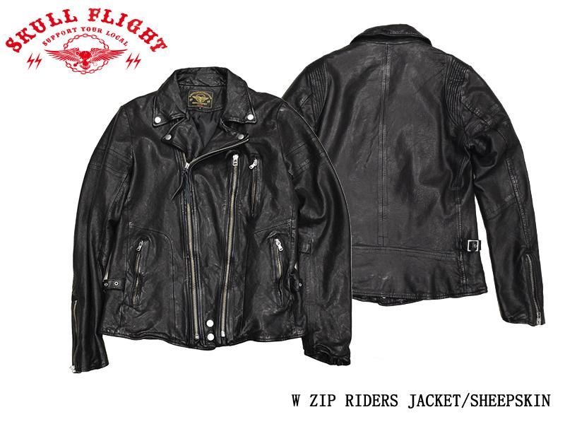 SKULL FLIGHT スカルフライト】W ZIP RIDERS JACKET/SHEEPSKIN:SFJ20-005 REAL DEAL仙台(リアルディール仙台) SKULL FLIGHT スカルフライト】W ZIP RIDERS JACKET/SHEEPSKIN:SFJ20-005 REAL DEAL仙台(リアルディール仙台)